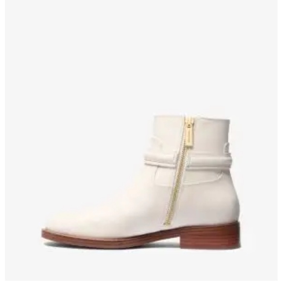 Michael Kors Mindy Leather Ankle Boot - LT Cream Size 8.5 - Picture 4 of 6